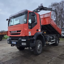 IVECO TRAKKER 310 AD190T31 4X4 TIPPER CRANE HIAB 111 ES2 HIDUO (2 EXT)