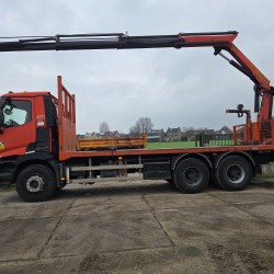 RENAULT C 380 6X4 FLATBED CRANE PALFINGER PK 18002-EH B