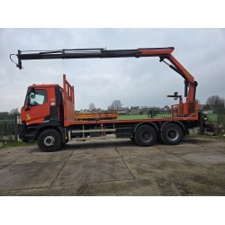 RENAULT C 380 6X4 FLATBED CRANE PALFINGER PK 18002-EH B