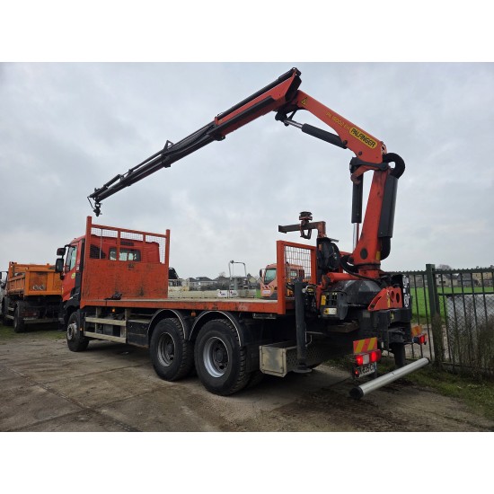 RENAULT C 380 6X4 FLATBED CRANE PALFINGER PK 18002-EH B
