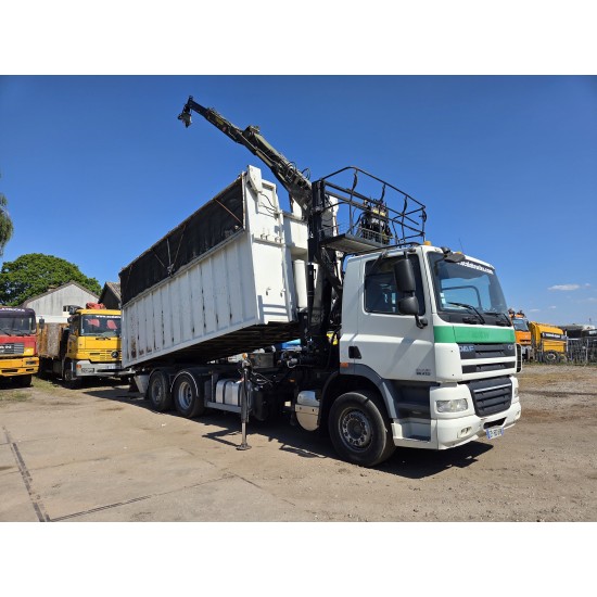 DAF CF85.410 6x2 steering axle lenk Tipper Crane HIAB J1320Z DAF CF85.410 6x2 steering axle lenk Tipper Crane HIAB J1320Z