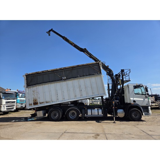 DAF CF85.410 6x2 steering axle lenk Tipper Crane HIAB J1320Z DAF CF85.410 6x2 steering axle lenk Tipper Crane HIAB J1320Z