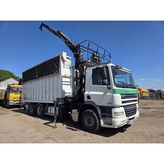 DAF CF85.410 6x2 steering axle lenk Tipper Crane HIAB J1320Z DAF CF85.410 6x2 steering axle lenk Tipper Crane HIAB J1320Z