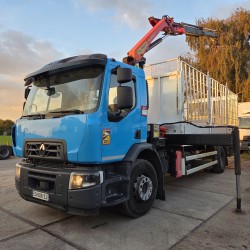 Renault C 280 4X2 Palfinger PK12002 EH Kran Crane Remote Control Automat flatbed truck