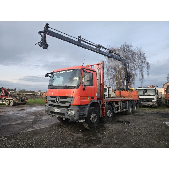 Mercedes Actros 3241 Euro 5 Flat bed HIAB 211EP-4 hiduo Crane Kran Remote