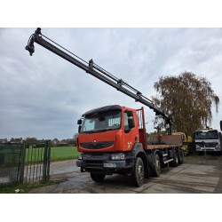 Renault Kerax 430 8X4 Flatbed Crane HIAB 211EP 21 ton 4 Extensions 
