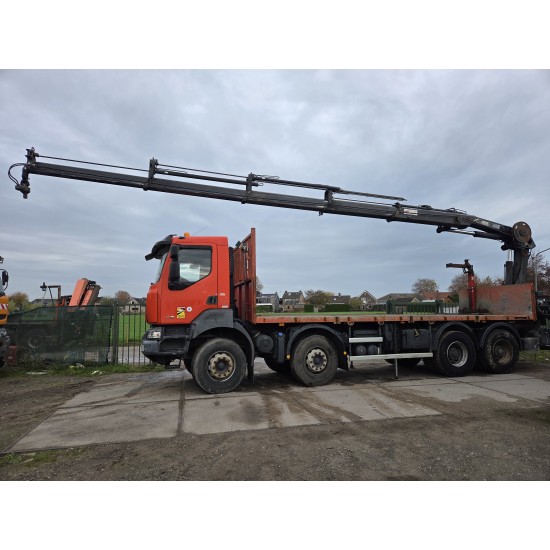 Renault Kerax 430 8X4 Flatbed Crane HIAB 211EP 21 ton 4 Extensions 
