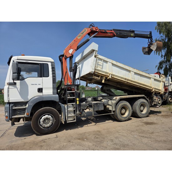 MAN TGA 26.350 6X4 BORDMATIC TIPPER CRANE PALFINGER PK15500