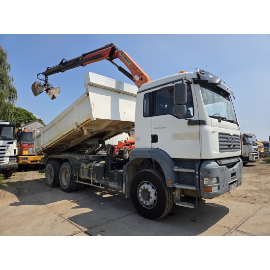 MAN TGA 26.350 6X4 BORDMATIC TIPPER CRANE PALFINGER PK15500