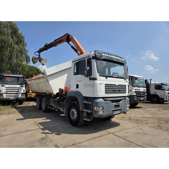 MAN TGA 26.350 6X4 BORDMATIC TIPPER CRANE PALFINGER PK15500