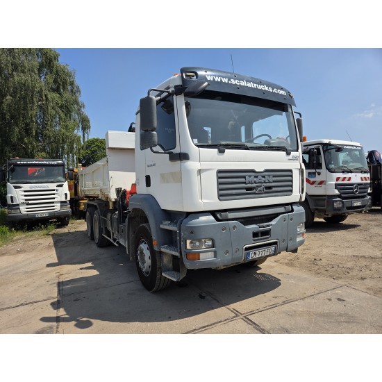 MAN TGA 26.350 6X4 BORDMATIC TIPPER CRANE PALFINGER PK15500