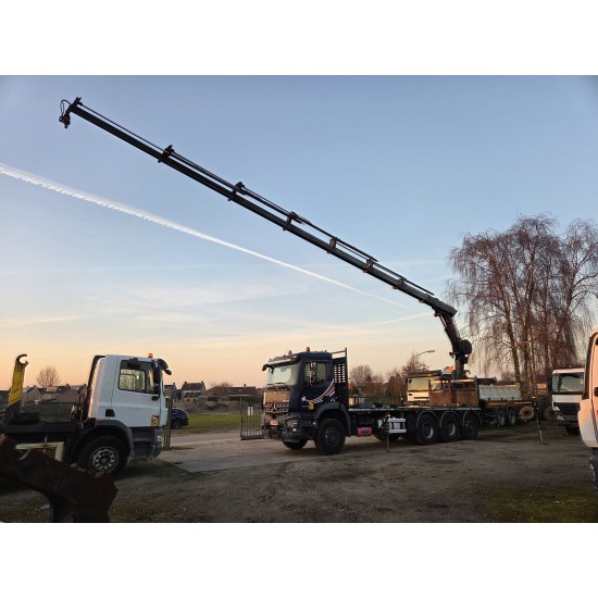 Mercedes Arocs 3240 8x4 Open Truck Crane HIAB X-HIDUO 258 E-7 7 extensions