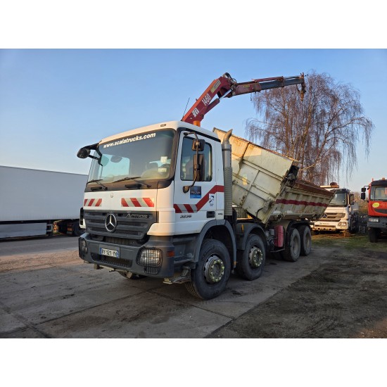 MERCEDESA CTROS 3236 6X4 TIPPER CRANE HMF 1460