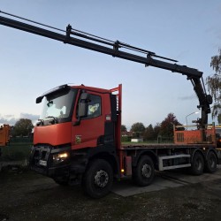 Renault K 430 Flatbed truck Crane HIAB 211 EP-4 HIDUO