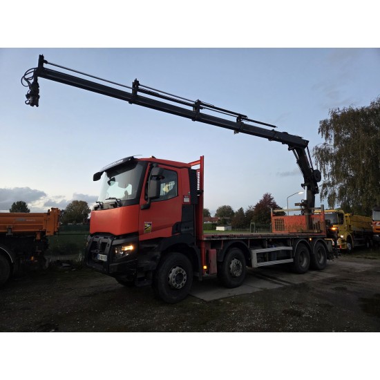 Renault K 430 Flatbed truck Crane HIAB 211 EP-4 HIDUO