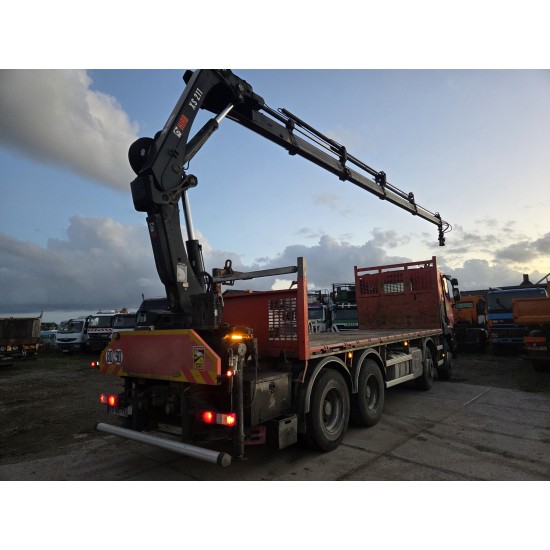 Renault K 430 Flatbed truck Crane HIAB 211 EP-4 HIDUO