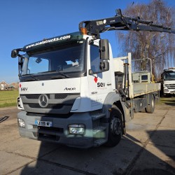 MERCEDES AXOR 1824 OPEN BOX LIFT CRANE HIAB 122 E-5 HIPRO