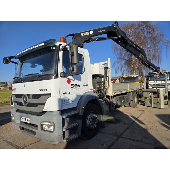 MERCEDES AXOR 1824 OPEN BOX LIFT CRANE HIAB 122 E-5 HIPRO