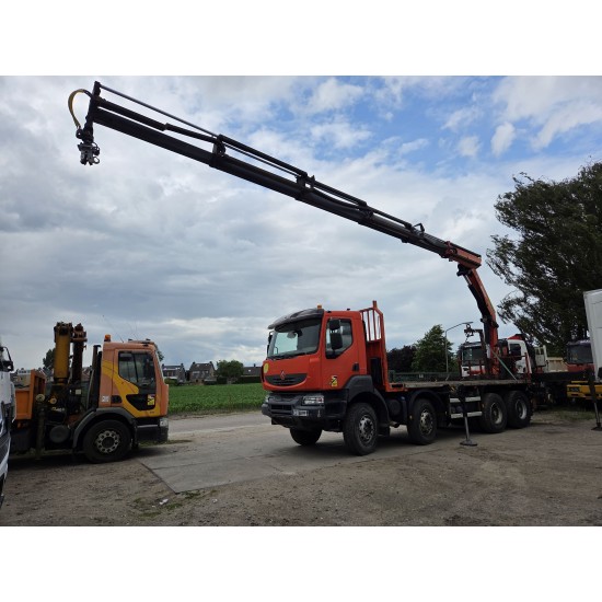 Renault Kerax 430 8X4 Flatbed Crane Palfinger PK26002EH 26 ton 5 Extensions *Retarder Renault Kerax 430 8X4 Flatbed Crane Palfinger PK26002EH 26 ton 5 Extensions *Retarder