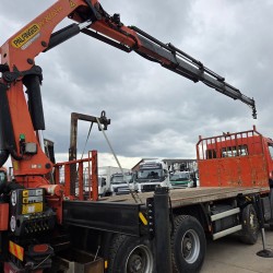 Renault Kerax 430 8X4 Flatbed Crane Palfinger PK26002EH 26 ton 5 Extensions *Retarder