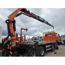 Renault Kerax 430 8X4 Flatbed Crane Palfinger PK26002EH 26 ton 5 Extensions *Retarder
