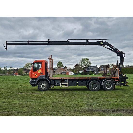 Renault Kerax 380 6x4 Hiab 166 DS-4 Hiduo Kran Crane Retarder Big-Axle EEV