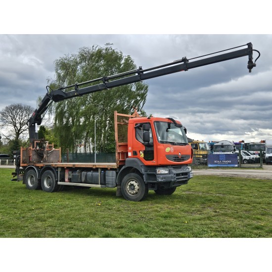 Renault Kerax 380 6x4 Hiab 166 DS-4 Hiduo Kran Crane Retarder Big-Axle EEV