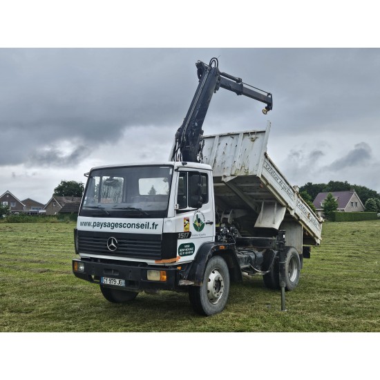 MERCEDES 1517 TIPPER + HIAB CRANE 081